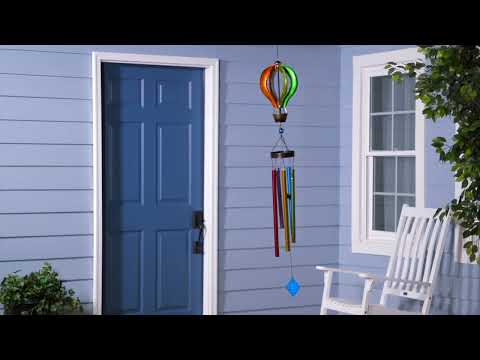 Rainbow-Colored Metal Balloon Spinner Windchime (2WC2098)