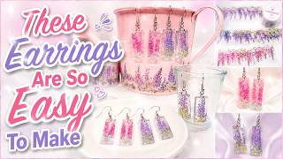 "Easy Resin Flower Earrings Tutorial for Beginners 🌸 DIY Jewelry Making"