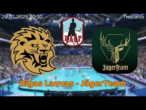 Florbols RAČF. Rīgas Lauvas - JägerTeam. Rīgā, 20.01.2026.