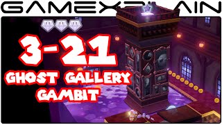 Captain Toad - 3-21 Ghost Gallery Gambit 3 Gems & Gold Mushroom Locations (Guide & Walkthrough)