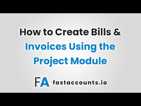 How to Create Bills and Invoices Using the Project Module