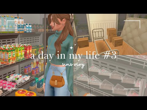 a day in my life (moving out, britechester, grocery shopping) | sims vlog #sims4