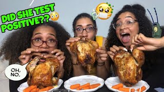 3 WHOLE ROTISSERIE CHICKEN MUKBANG | ALFREDO SAUCE | SOCIAL EATING | YOUR SISTER HAS CORONAVIRUS