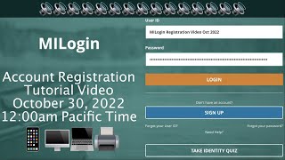 Michigan.gov MILogin IMS Account Creation & MERC Access Request Tutorial 2022