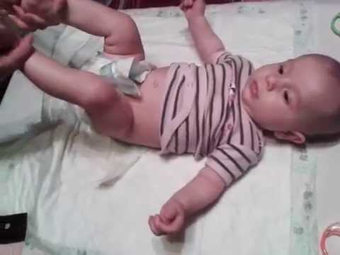 Массаж ножек и стоп для грудничка 1-5 месяцев (Massage legs and feet for infants 1-5 months) 