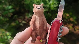 Whittle a Simple 1x1 Bear | Step-By-Step Beginner Tutorial