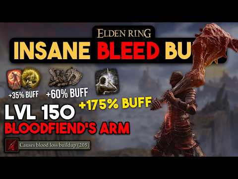 Elden Ring Bloodfiend's Arm BLEED Build (It's NOT Nerfed!) - Destroy DLC Bosses OP Bleed Build!