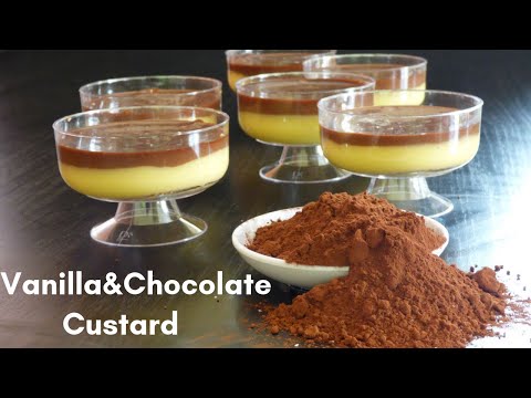 VANILLA AND CHOCOLATE CUSTARD-HOW TO MAKE VANILLA AND CHOCOLATE PUDDING