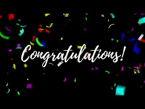 2 Hour Congratulations Background Video with Music and Confetti | 365Edits.com RSVP Website Builder