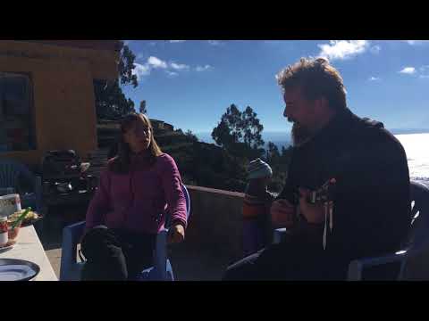 Some kind of fire rose live Isla del Sol, Bolivia