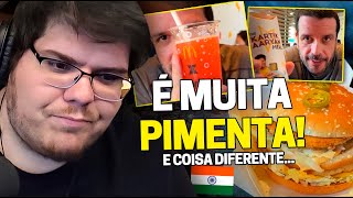 CASIMIRO REAGE: PROVANDO O MENU DO MCDONALDS NA ÍNDIA (BIZARRO) SOU MOCHILEIRO | Cortes do Casimito