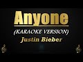 Anyone - Justin Bieber (Karaoke/Instrumental)