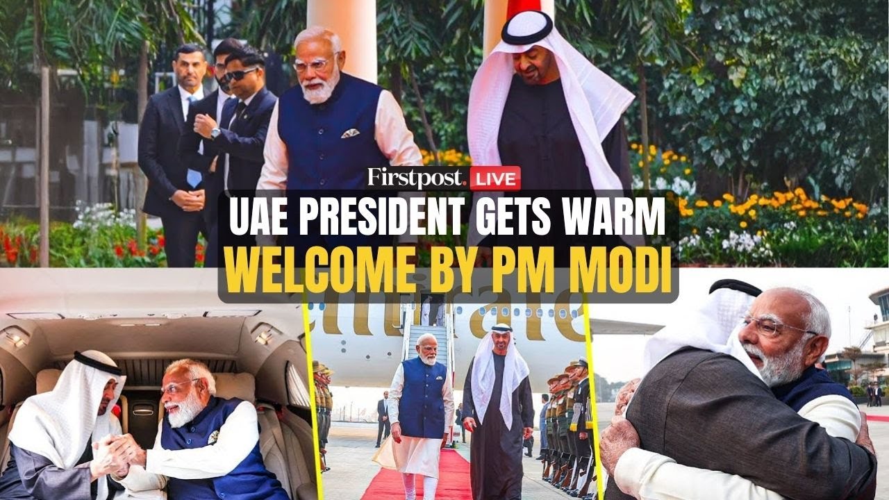 LIVE: PM Modi Welcomes UAE President Mohamed bin Zayed Al Nahyan at 7 LKM | India-UAE Security Talks