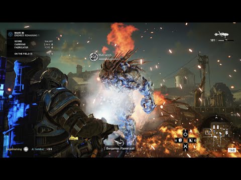 Gears 5 Horde on "River" Master difficulty wave 1-50 Marksman E-Day hype #19