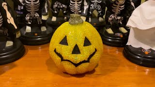 Seasons 2013 Lighted Melted Plastic Popcorn Friendly Pumpkin (THRIFT STORE FIND)