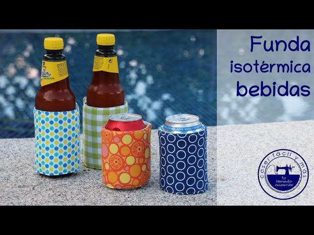 Vídeo relacionado con TAGVO Juego de 6 fundas para enfriar latas, aisladas, fáciles de poner, lavables a máquina, duraderas, de neopreno con bordes de tela cosidos