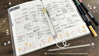 Weekly Plan With Me: Little Flower Doodles | Hobonichi Cousin