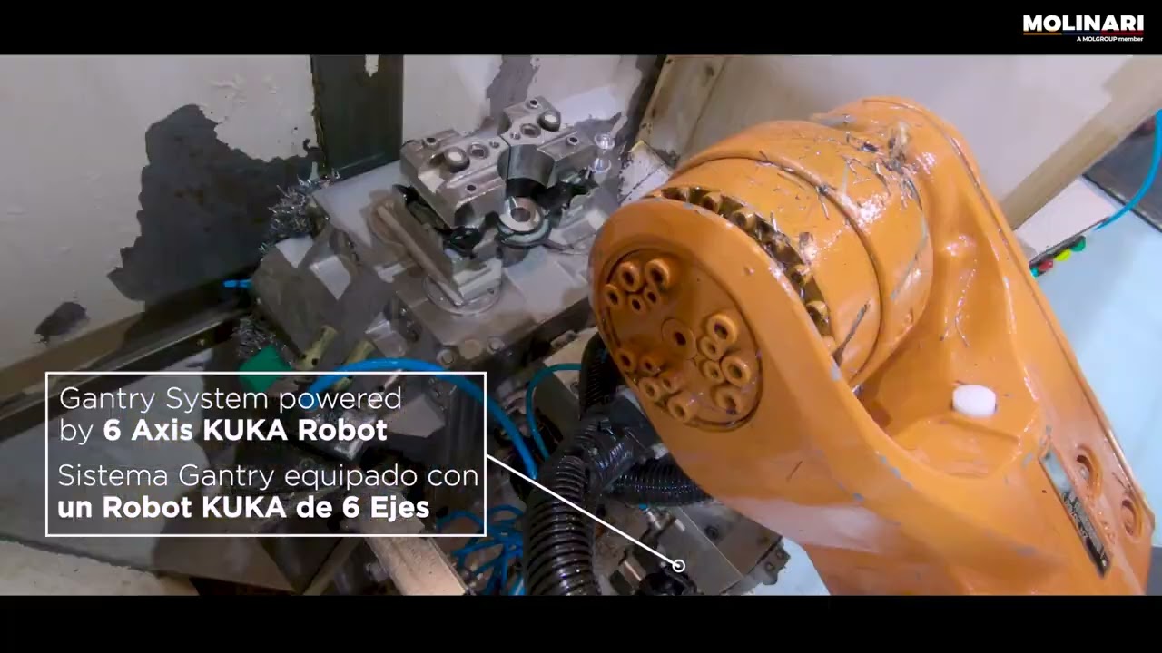 Thumbnail for KUKA gantry robot system integrated with OKUMA horizontal machining centers