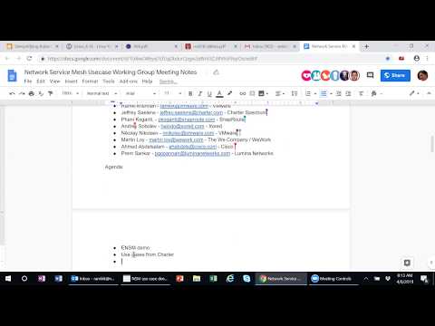 Network Service Mesh BoF Meeting - 2019-04-08