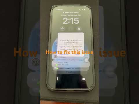 How to fix iPhone froze with Home would like to send you with critical alerts