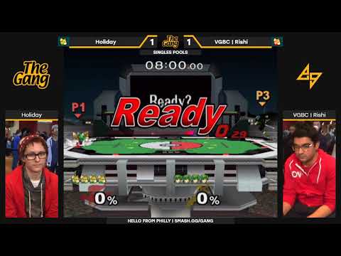 The Gang: Pools — VGBC | Rishi (Red Fox, Marth) vs. Holiday (Green Fox) — SSBM Singles