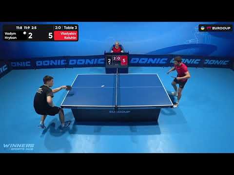 12:25 Vadym Hryban - Vladyslav Kaluhin 22.08.2023 TT Euro.Cup  Ukraine Star. TABLE 3