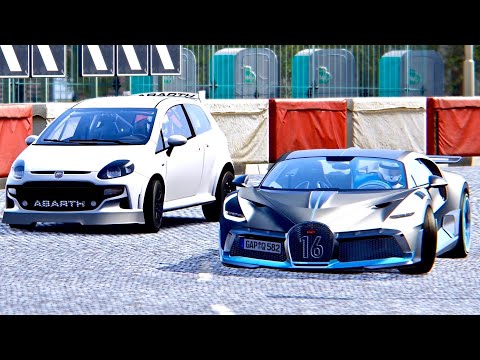 Bugatti Divo vs Punto Abarth 2000 HP Monster - Highlands