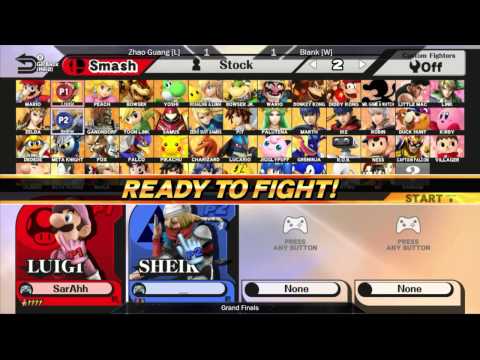 SoT WiiU #5 Arcadian - Grand Finals - Zhao Guang (Luigi) vs Blank (Sheik)
