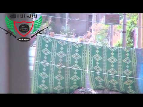 استهداف وتدمير عربة بي أم بي بالقرب من فرع الشرطة العسكرية في مدينة دير الزور من قبل كتيبة المختار