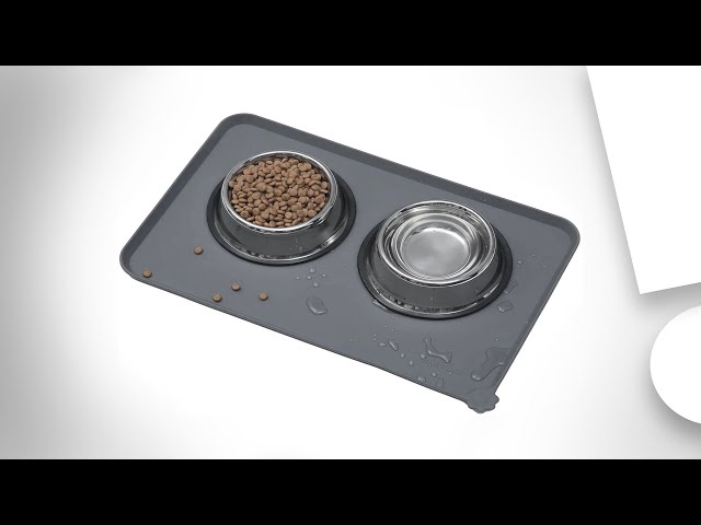Vídeo relacionado con Mateeylife Alfombra Comedero Perro/Gato, Tapete Silicona Cuenco Perro/Dog Bowl, Alfombra Antideslizante, 45 x 30 cm