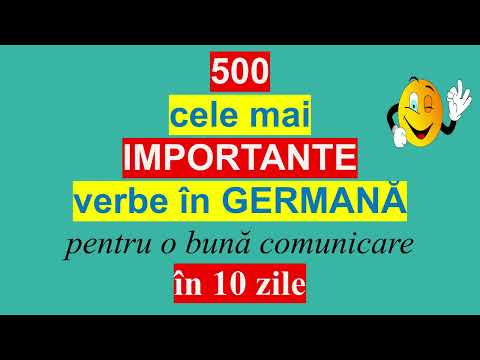 🇩🇪 500 cele mai IMPORTANTE VERBE în germană. CURS INTEGRAL - 10 LECȚII. A1 A2 B1 B2 C1 C2