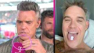 Robbie Williams Explains MYSTERY White Powder Moment at World Cup