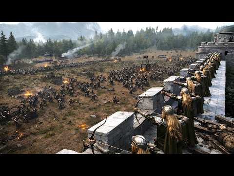 1000 Silvan Elves vs 5000 Dol Guldur Orcs Siege – LOTR Mod | Mount & Blade 2 Bannerlord