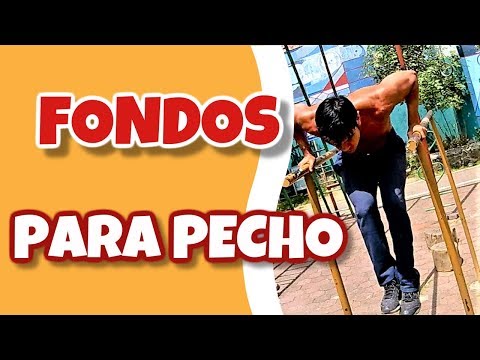 Fondos para pecho... ¡gran ejercicio para pectorales sin pesas!