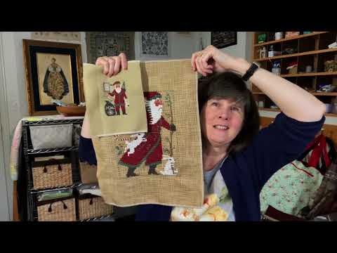 Flosstube #114--April Update, 5 finishes, 2 New Starts, and a gaggle of W.I.P.s