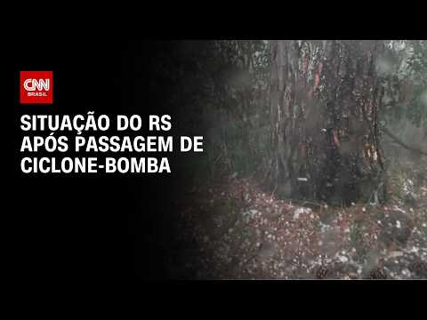 Veja situação do Rio Grande do Sul após passagem do cilone-bomba | AGORA CNN