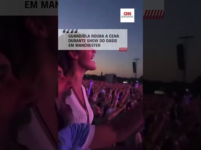Guardiola rouba cena durante retorno do Oasis em Manchester| CNN ESPORTES