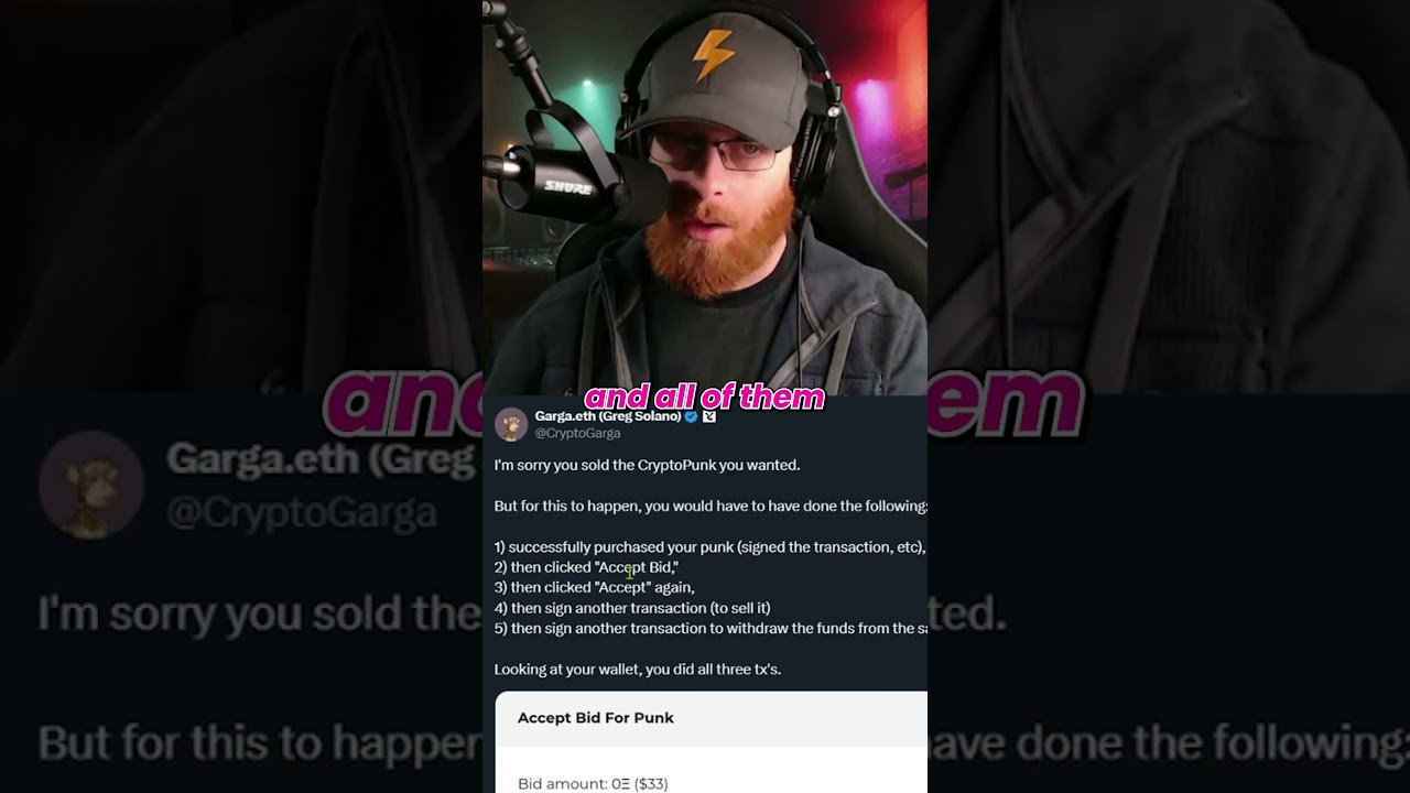 He got scammed or is he scamming us? A crazy $0.01 CryptoPunk Sale! #crypto #cryptopunks #nft #btc