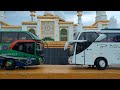 Miniatur Bus ALS Dan Putra Pelangi Sore Di Masjid Agung Kisaran