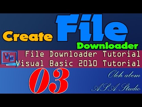 Visual Basic 2010 Tutorial, Create File Downloader, 3, Cancel Button and ProgressBar