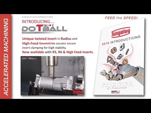 Tungaloy 2019 Introductions - DoTwistBall Profiling cutter with unique twisted insert