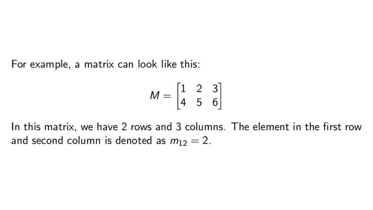 Foundations of Matrix Magic: Introduction to Matrices