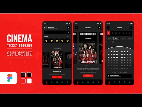 Cinema Ticket Booking App Design | UX/UI Design | On Figma | Creative & Modern Application Designs