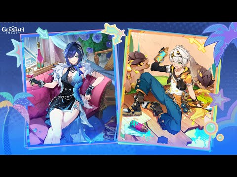 Outfit Teaser: Teyvat Style – Chromatic Summer | Genshin Impact #GenshinImpact #Bennett #Yelan