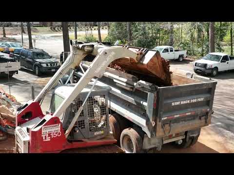 Skid Steer Filling a Dump Truck - Construction Video for Kids - YouTube
