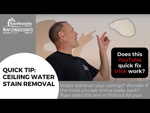 Ryan's Quick Tip:  Ceiling Water Stain Removal