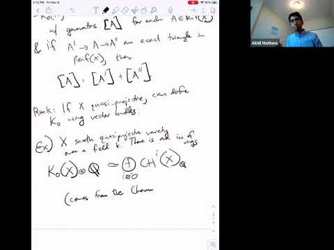 Akhil Mathew (November 6, 2020):  Etale K-theory and motivic cohomology