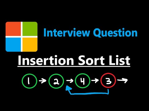 Insertion Sort List - Leetcode 147 - Python