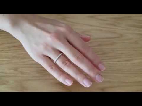 A video of Diamond 0.45ctw Half-Eternity Stackable Wedding Band in 14k Gold