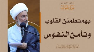 ما يقوله القرآن في سورة القيامة/6- بهم تطمئن القلوب وتأمن النفوس - الشيخ فاضل الصفار